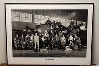 Full view of framed B-25 Squadron print