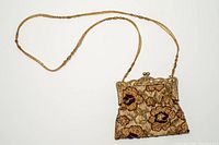 Full view of purse with beaded strap