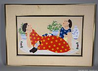 Front view of framed John Lim painting