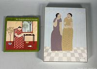 Painting and book together for scale and contents overview