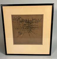 Framed etching full view