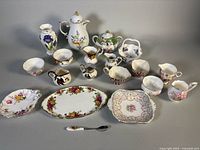 Group shot of all bone china pieces