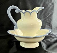 Pitcher placed inside basin showing overall matching set