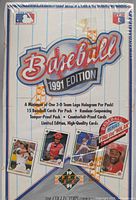 Front of sealed Upper Deck 1991 Edition baseball card box