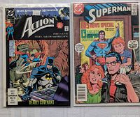 Front covers of both bagged comics displayed side by side