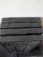 Stacked plastic shelf panels