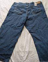 Back view of Levi's blue denim jeans