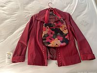 Front view jacket with purse displayed