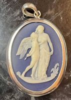 Front view of pendant on marble surface