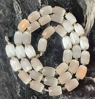 Coiled view showing barrel beads and spacers