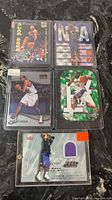 Overview of all five sleeved Vince Carter cards