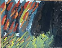 Full view of painting showing signature area