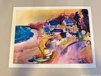 Full view of unframed Agnes Copeland print showing border and artwork