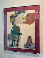 Front view of framed artwork showing full composition, mats and frame