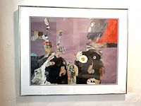 Front view showing entire framed artwork