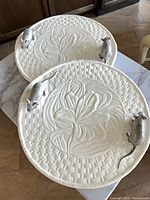 Both platters showing overall design and mouse figures