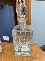 Bohemia Crystal square decanter front view