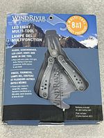 Front of box showing WindRiver LED Light Multi-Tool, product image and branding