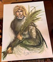 Full view of unframed Turner print on backing board