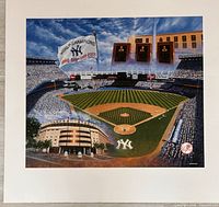 Full print on white border showing Yankee Stadium artwork