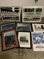 Overview of all framed photographs and Disney poster