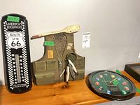 All three items on shelf showing relative sizes and details