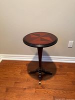 Full view of accent table front perspective