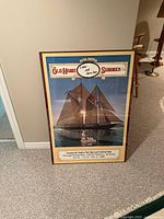 Front view of framed poster showing full artwork and frame