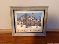 Front view of framed Bicentennial print by Bruno Bobak