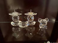 Overall view of two candle holders and mouse