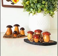 Both mushroom groupings displayed together