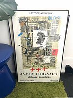 Front view of framed James Coignard Art'78 Washington exhibition poster