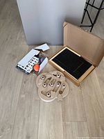 All three dog items on floor