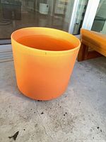 Overall view of terracotta ceramic pot