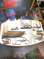 All pieces laid out on table showing quantity and variety