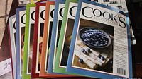 Front view of stacked Cook's Illustrated booklets