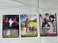 Front view of all three cards laid out side by side