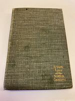 Front cover showing title and cloth texture