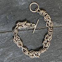 Full view sterling silver knotted link bracelet