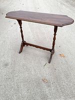 Full view of console table front and side