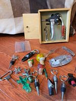 Overview of all wine and bar accessories on floor