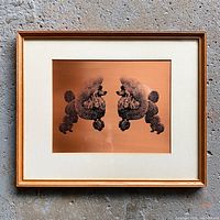 Front view of framed print showing artwork, mat, and frame