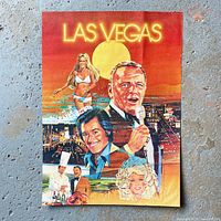 Full view of Las Vegas poster on concrete floor