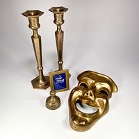 Group shot of all five brass items