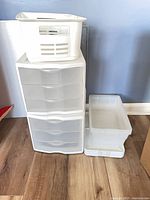 All storage pieces stacked together showing overall form