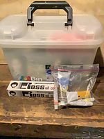 ArtBin case with handle, paint tubes and Bob Ross box in front