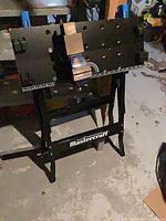 Overall view of Mastercraft folding workbench