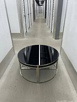 Full view of round coffee table