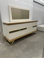 Sideboard with mirror front view