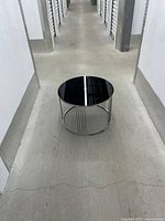 Large smoked glass coffee table full view